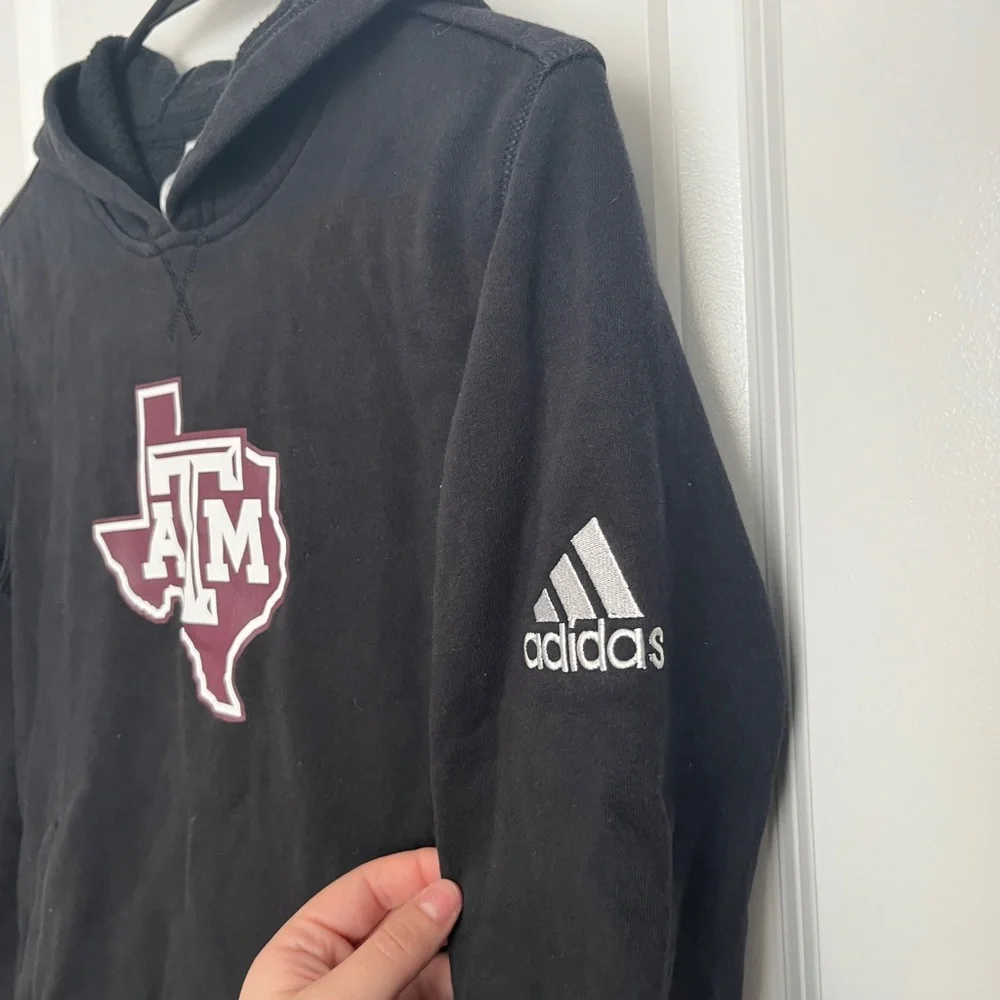 Youth Texas A&M Adidas Black Hoodie Size: 11-12Y